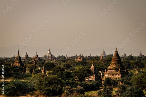 Temples in the valley of Bagan  Myanmar