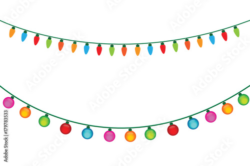 Christmas Light Bulb On White Background.