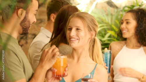 Enjoying Drinks In A Bar