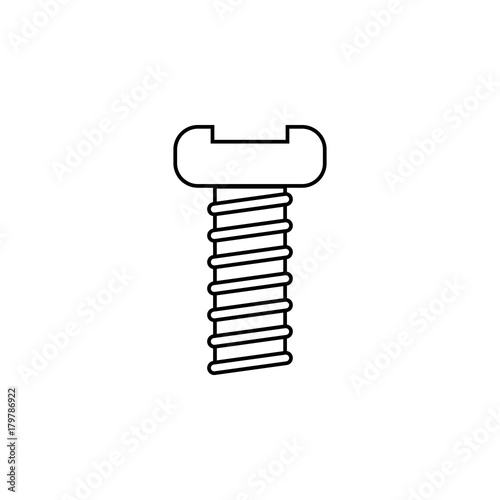 Screws, bolts line icon