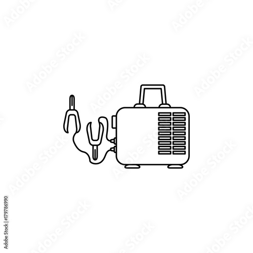 Starter charger line icon