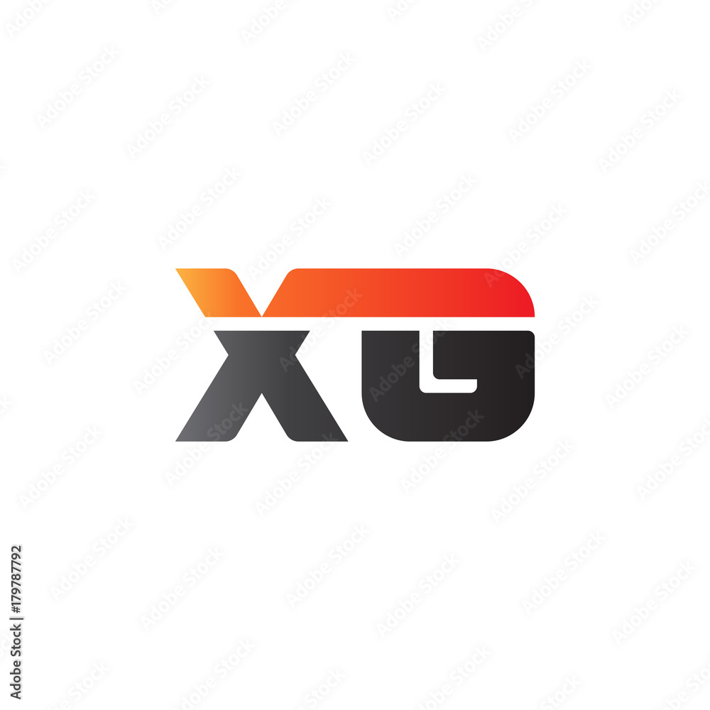 Initial letter XG, straight linked line bold logo, gradient fire red black colors Initial letter XG, straight linked line bold logo, gradient fire red black colors
