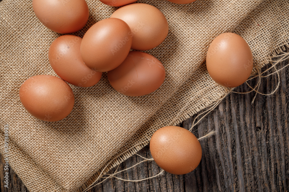 Fresh eggs on wooden table, Chicken Egg Fresh eggs on wooden table, Chicken Egg