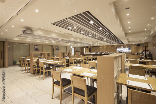 buffet restaurant interior at the hotel in seoul