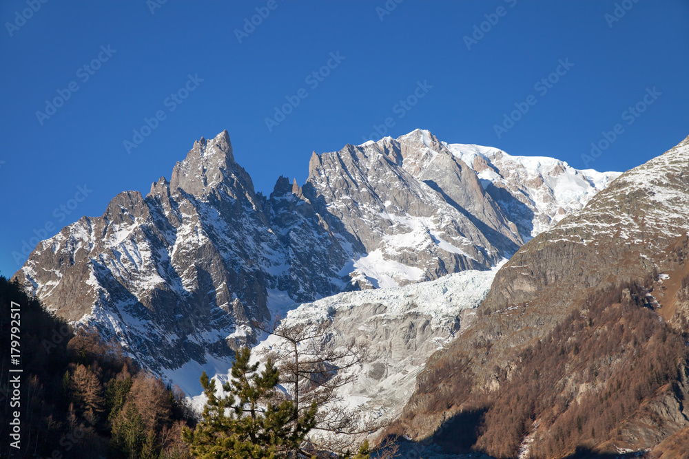 the winter views of the Italian Alps, Courmayeur