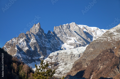 the winter views of the Italian Alps, Courmayeur