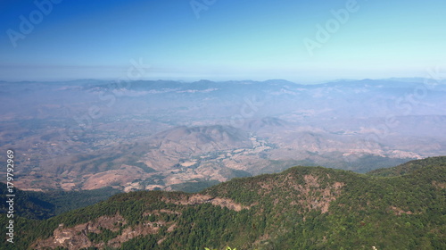 Beautiful panorama scene view of Kew Mae Pan Nature Trail in Doi Inthanon National Park, Chiang Mai , Thailand