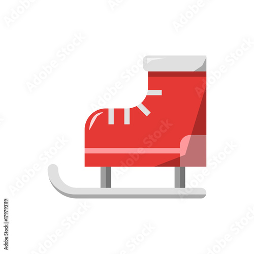 ice skate icon design with white background. flat design style. vector illustration