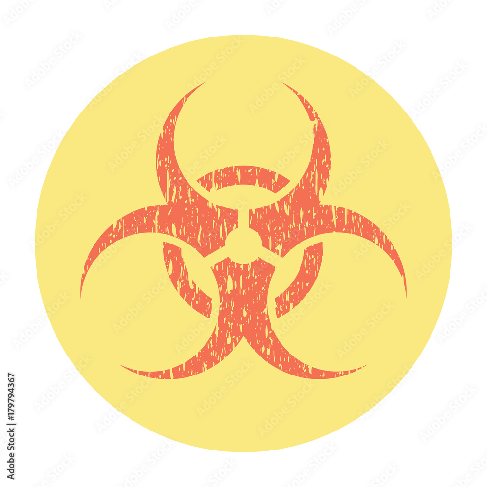 Fotografie Biohazard Risk Warning Sign Grunge Style