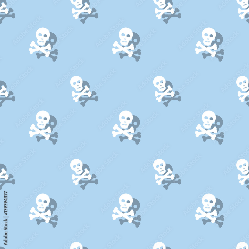 Skull And Bones Halloween Holiday Seamless Decorative Pattern Skull And Bones Halloween Holiday Seamless Decorative Pattern