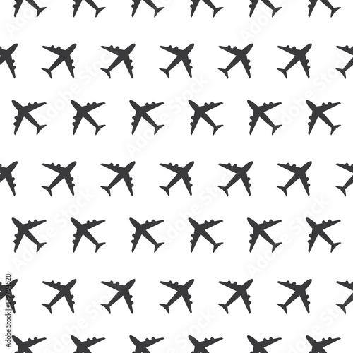 Airplane Commercial Aviation Seamless Sign Clear Pattern Silhouette © nomad_s0ul