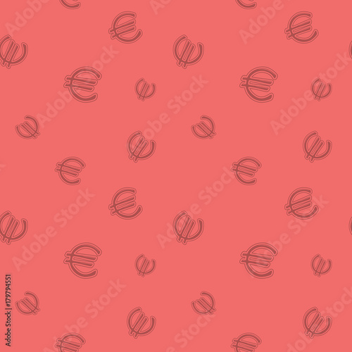 Euro Currency Seamless Money Symbol Pattern