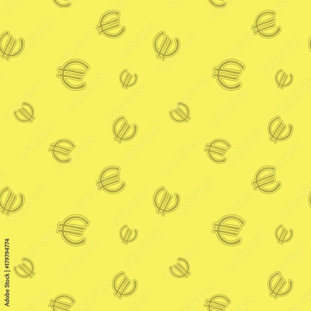 Euro Currency Money Symbol Seamless Pattern Euro Currency Money Symbol Seamless Pattern