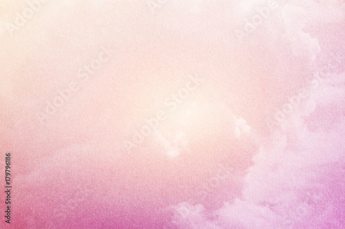 fantasy cloudy sky with pastel gradient filter and grunge paper texture  nature abstract background