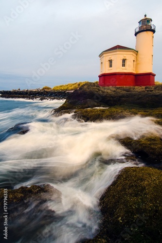 Coquille Lighthouse at sunrise