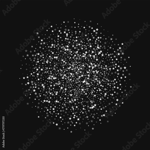 Amazing falling stars. Sphere with amazing falling stars on black background. Fine Vector illustration.