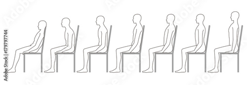 椅子に座るときの良い姿勢悪い姿勢