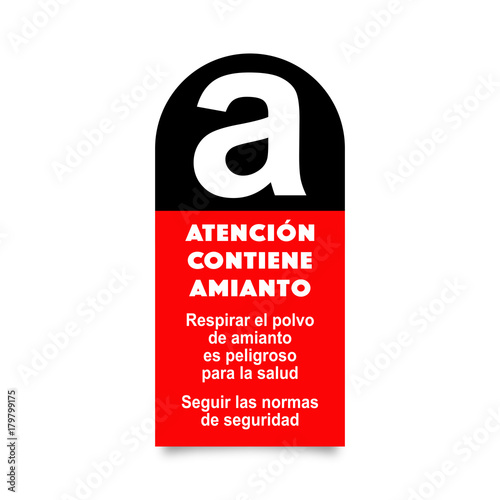 Atención contiene amianto