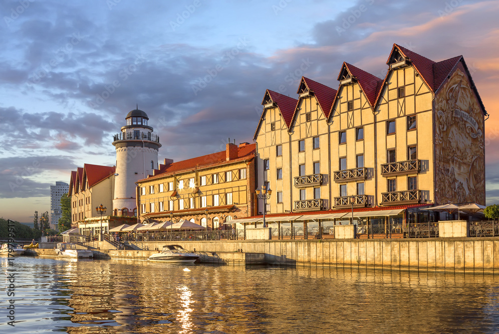 Obraz premium Fishing Village. Kaliningrad, Russia.