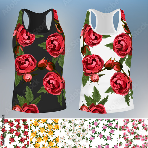 T-shirt with an trendy rose design