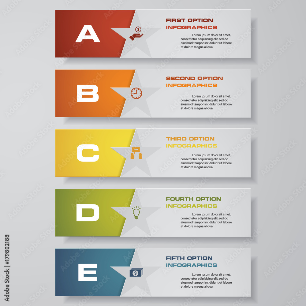 Fototapeta premium Design clean number banners template/graphic or website layout. Vector.