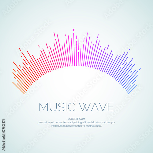 Vector illustration of music wave in the form of the equalizer