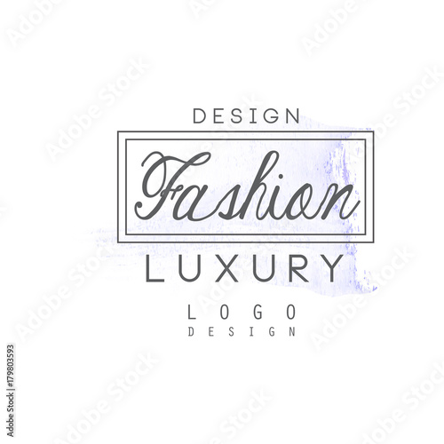 Design  fashion  luxury logo  badge for clothes boutique  beauty salon or cosmetician watercolor vector Illustration