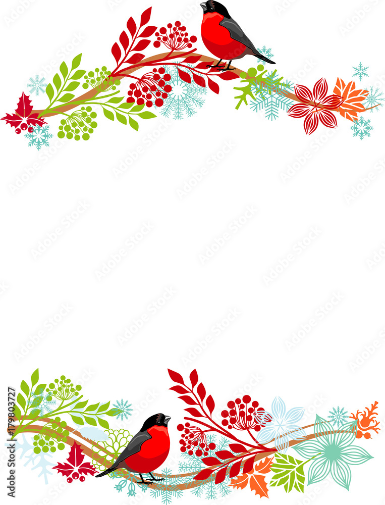 Naklejka premium Christmas branches