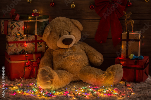 Little baby boy and new year time 