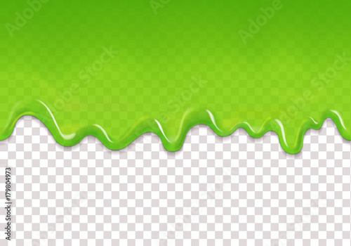 Lime or kiwi jelly drops Seamless horizontal pattern with green drips