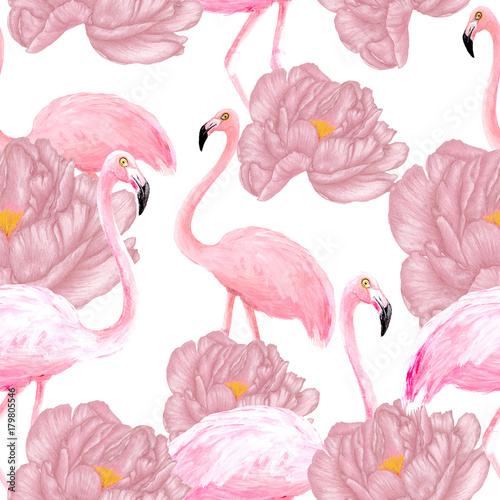 w-flamingi-na-bialym-tle
