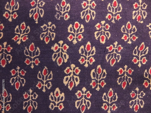handmade fabric with oriental patterns