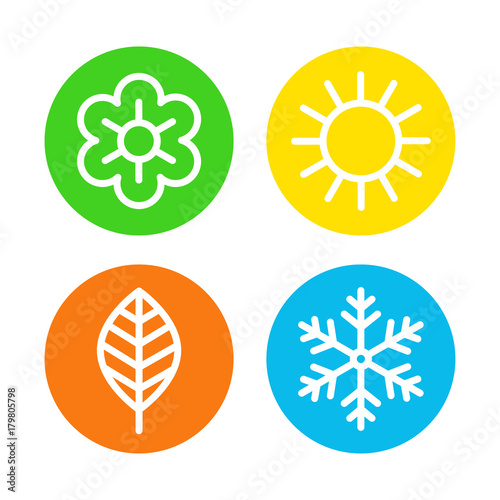 Four seasons logo set