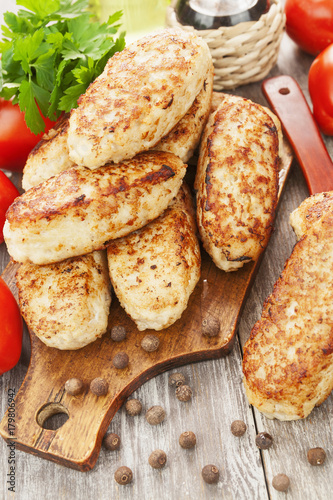 Homemade chicken burgers