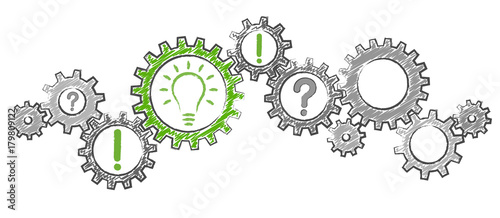 scribble gears for cooperation symbolism