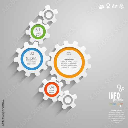 gear wheels info graphic