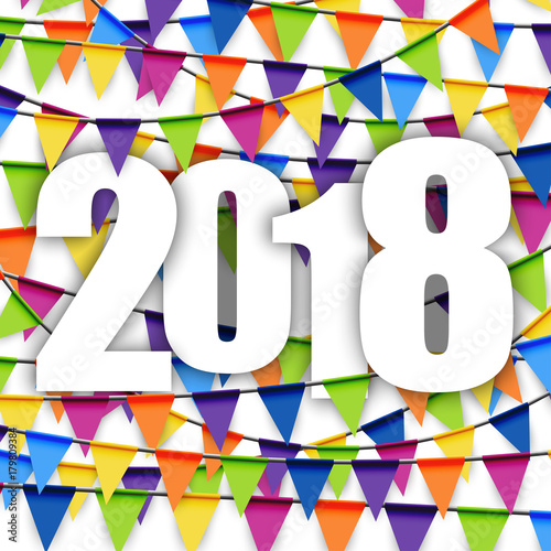 garlands background New Year 2018
