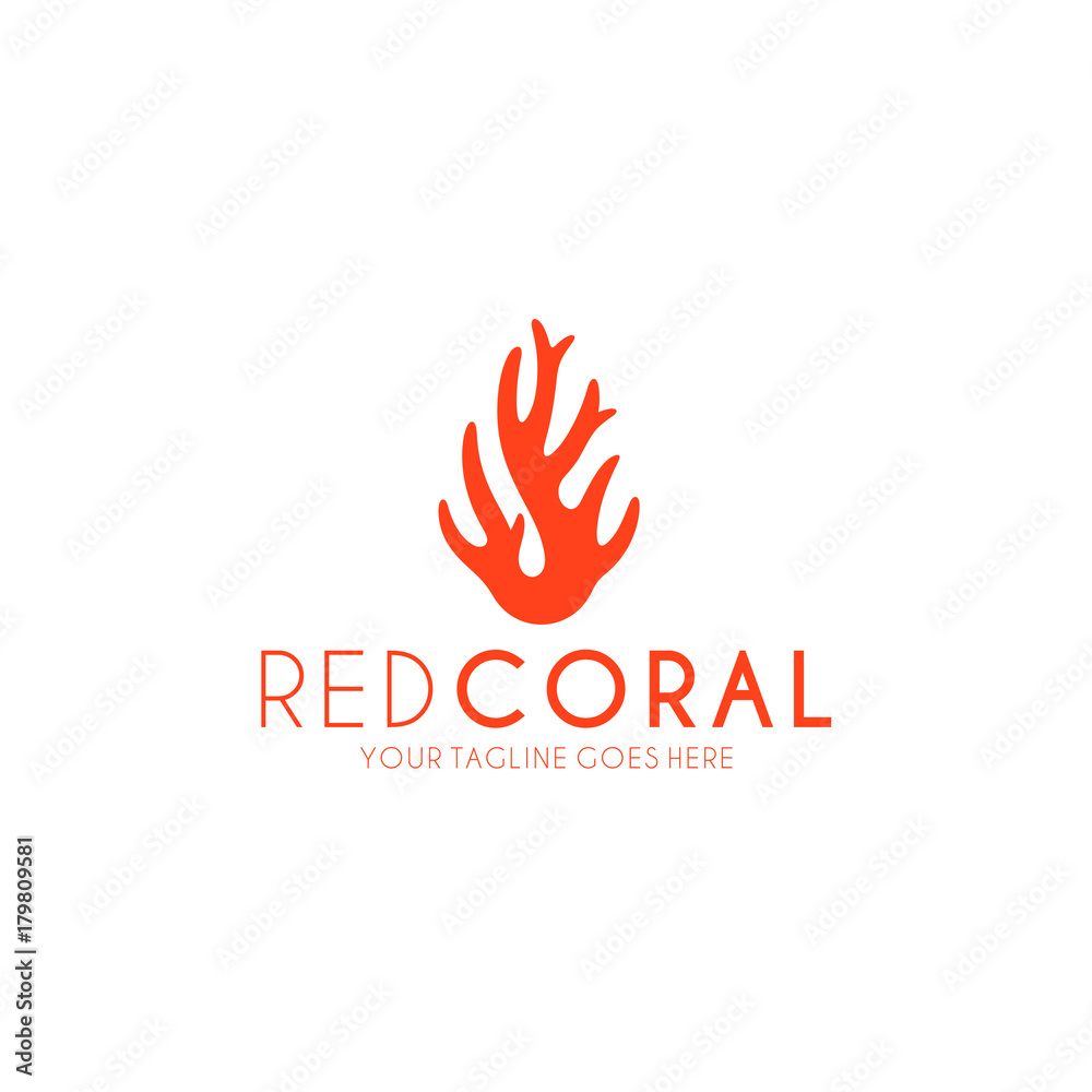 Fototapeta premium Coral. Logo