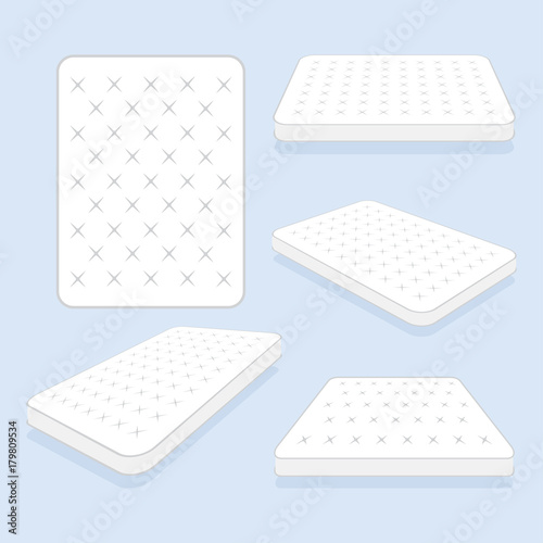 Comfortable double mattress for sleeping. vector illustration