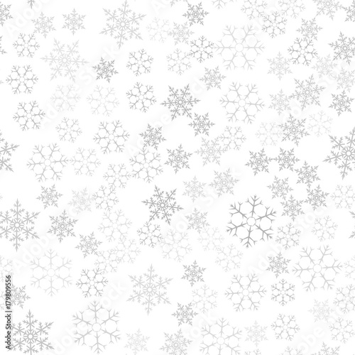Festive Christmas background of snowflakes. For postcards, poster, invitation design for new year. Seamless pattern.
