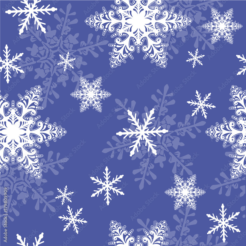 Christmas background with snowflakes