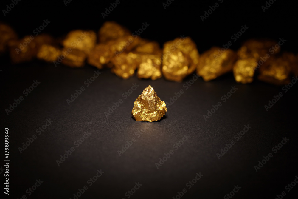 Closeup of big gold nugget Closeup of big gold nugget