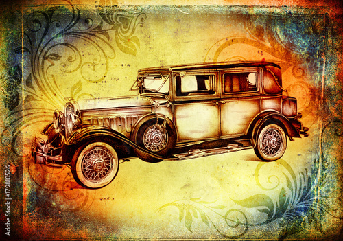 Obraz na płótnie stary klasyczny samochód retro vintage