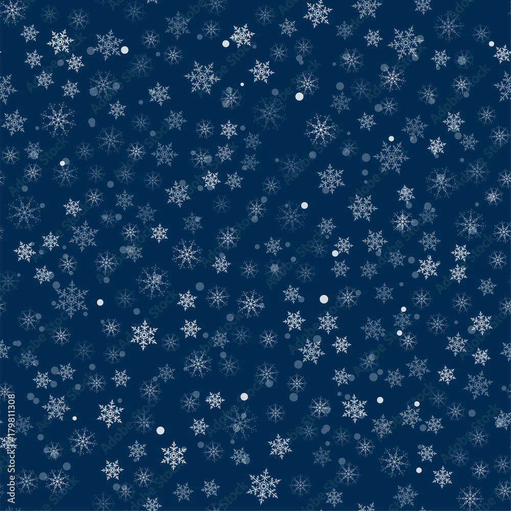 abstract Christmas seamless pattern from white snowflakes on a blue background. For holiday, new year, celebration, party. abstract Christmas seamless pattern from white snowflakes on a blue background. For holiday, new year, celebration, party.