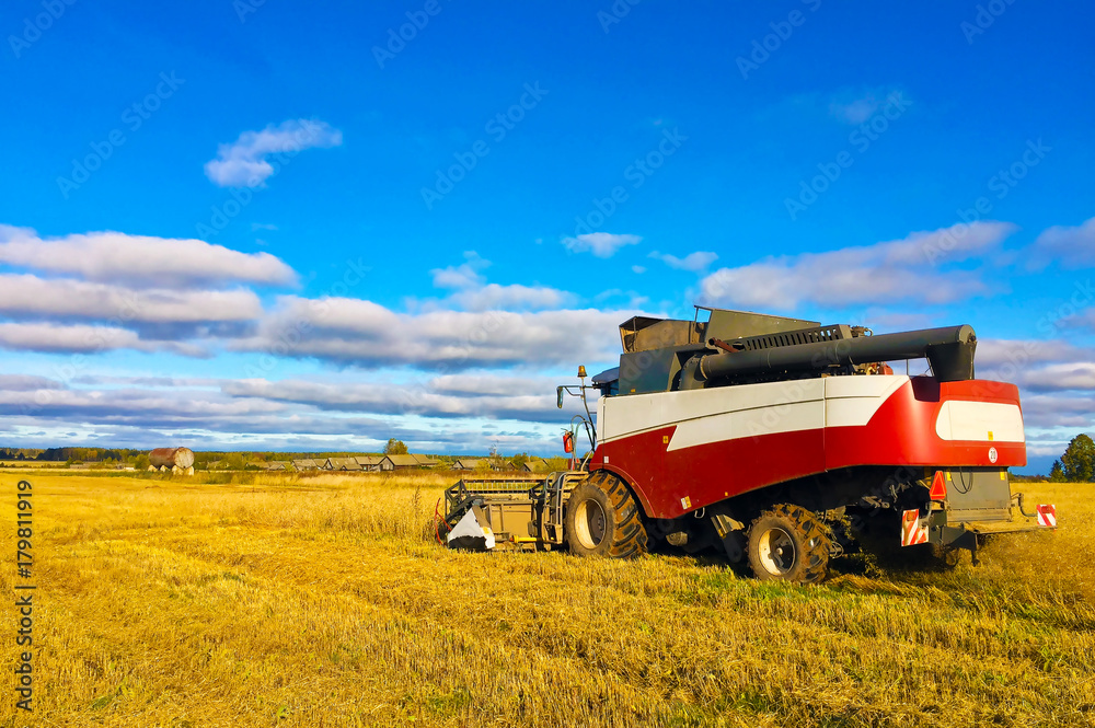 Fototapeta premium agricultural machinery in the field
