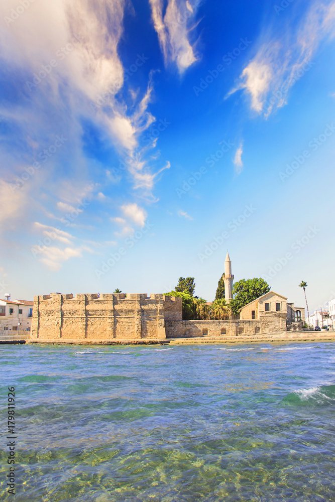 Beautiful view of the castle of Larnaca, on the island of Cyprus