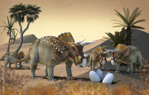Fototapeta Naklejka Na Ścianę i Meble -  3D dinosaur
