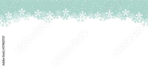 blue snowflakes background panorama