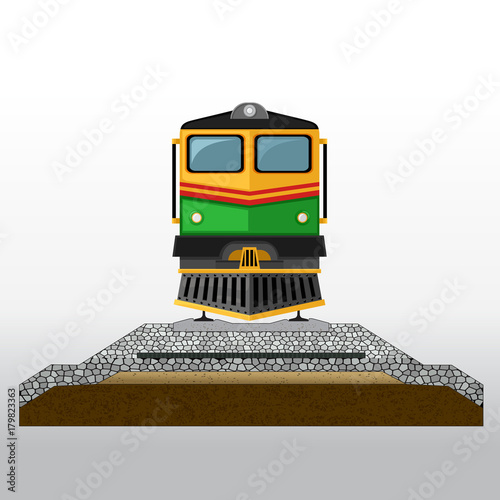 railroad Pavement layers Vector illustration