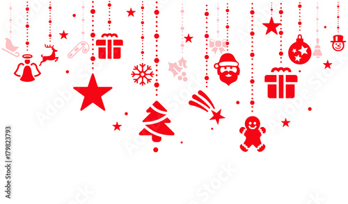 Rote Elemente Hintergrund Icons Weihnachten